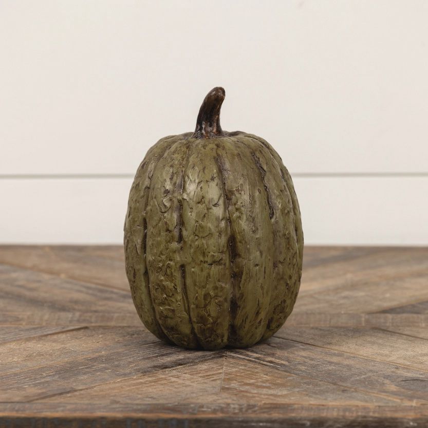 7.5&quot; Olive Green Tall Pumpkin