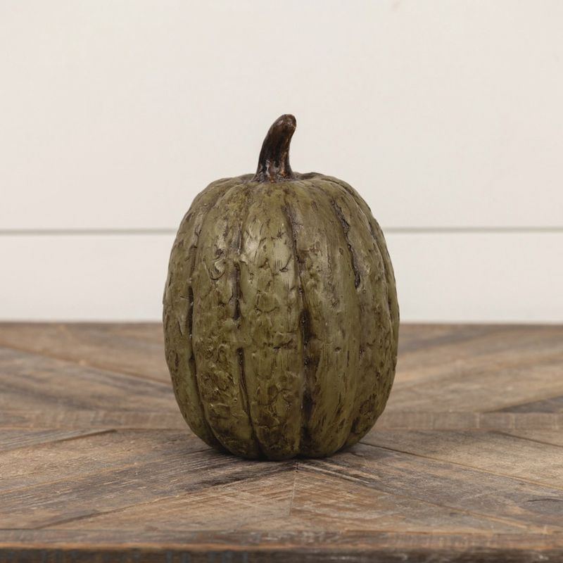 7.5&quot; Olive Green Tall Pumpkin