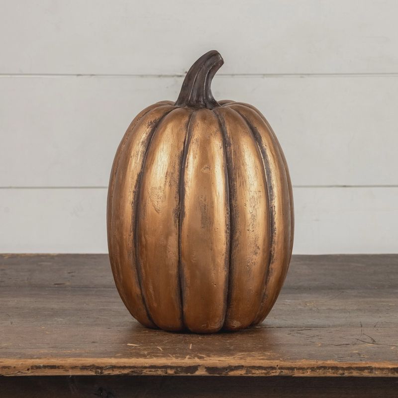 14&quot; Gold Tall Pumpkin