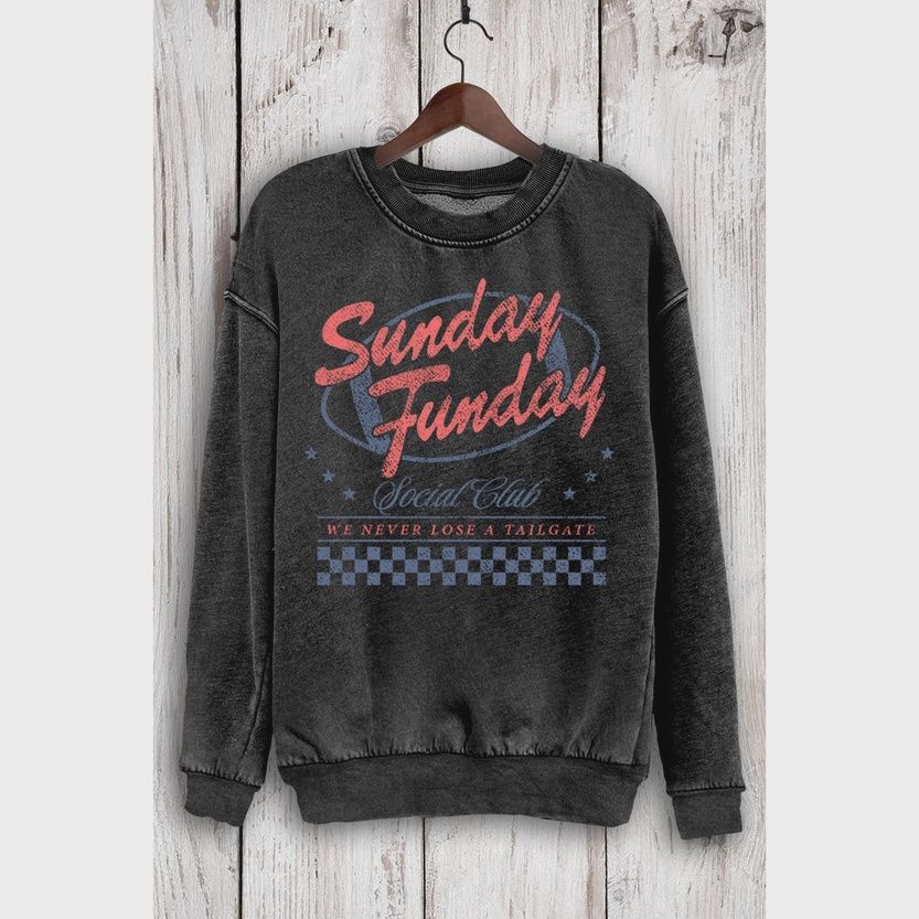 Heart &amp; Love Mineral Black Sunday Funday Sweatshirt