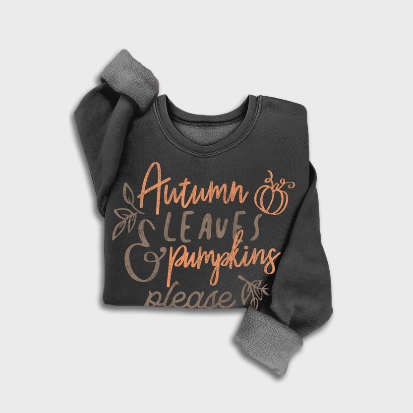 Heart &amp; Love Autumn Pumpkins Mineral Black Sweatshirt