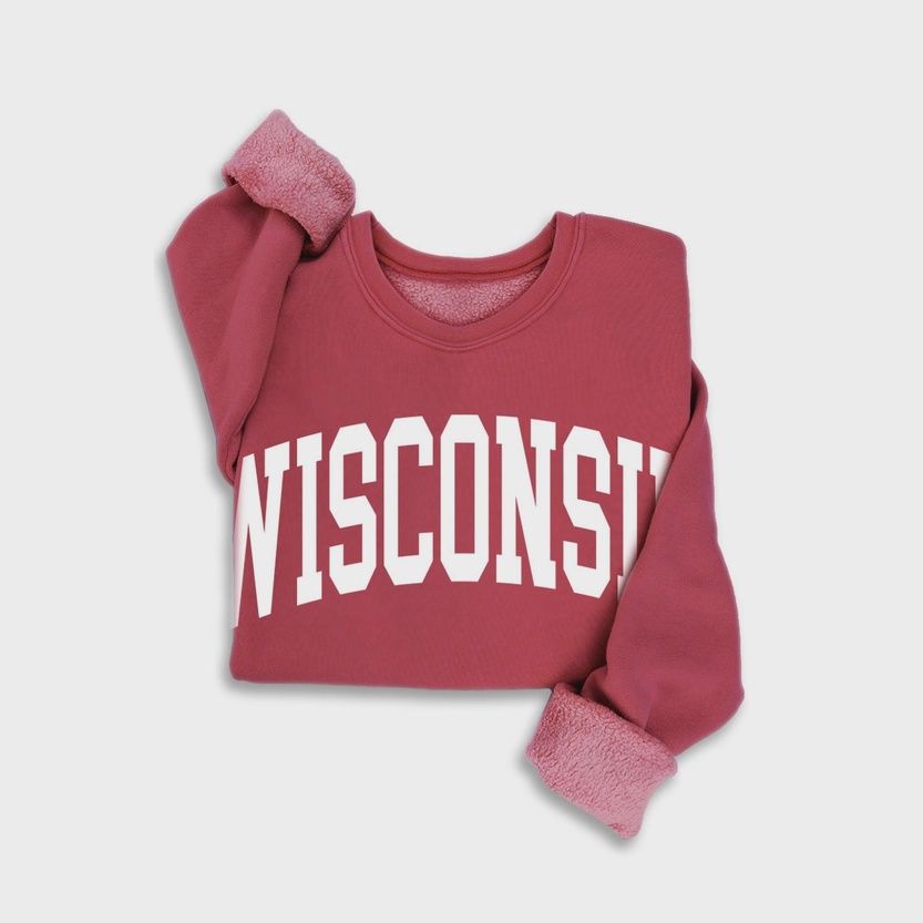 Heart &amp; Love Mineral Red Wisconsin Sweatshirt