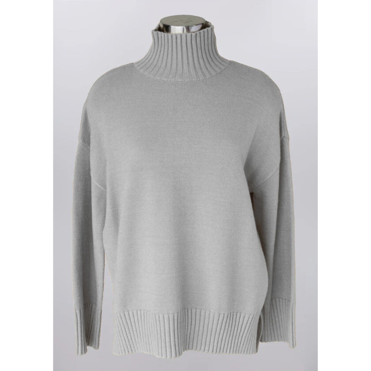 Keren Hart Heather Grey Mock Neck Sweater