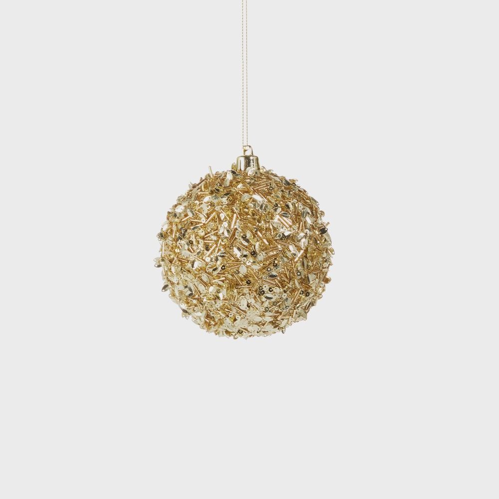 4&quot; Gold Sequin Ball Ornament