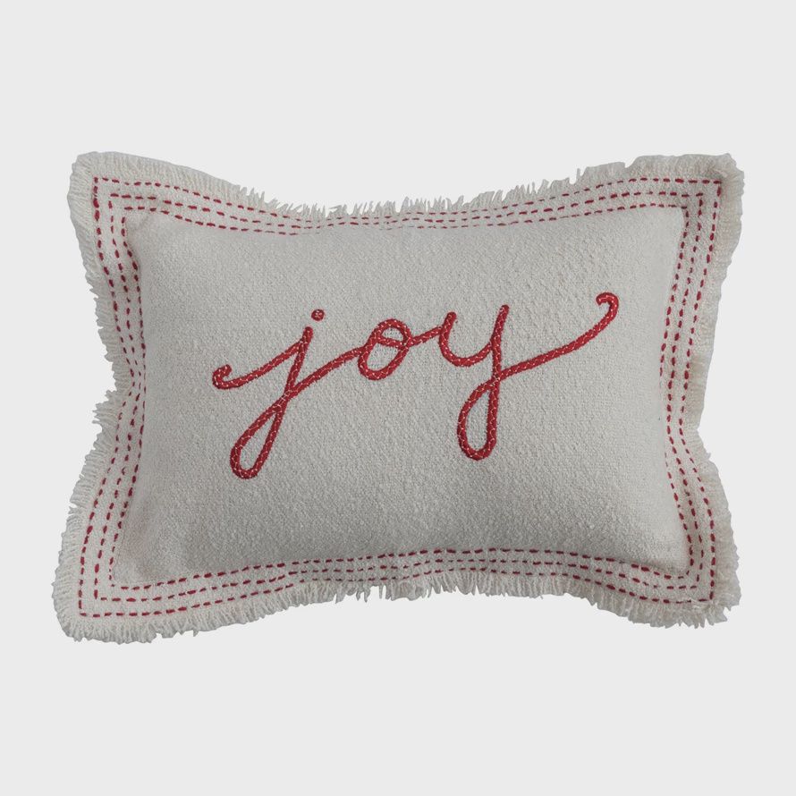 Woven Blend Joy Cotton Lumbar Pillow