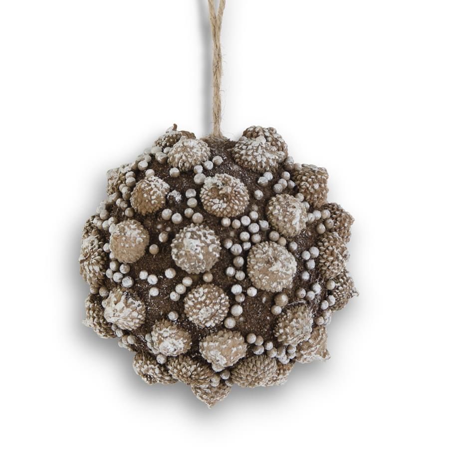 Brown Acorn Cap Ball Ornament