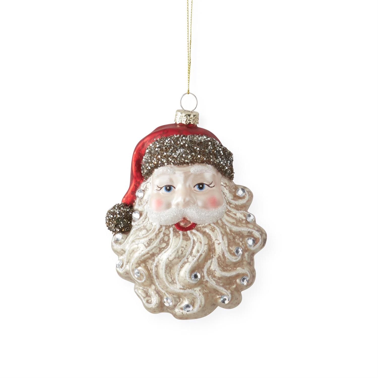 Vintage Inspired Santa Head Ornament