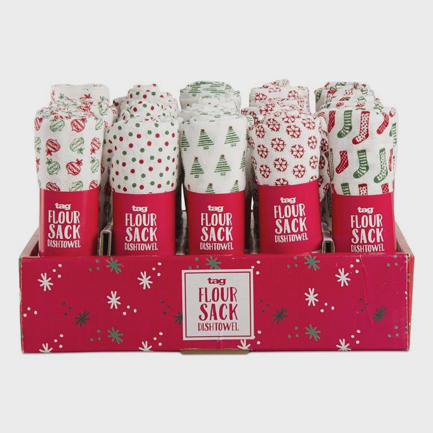 Holiday Flour Sack Dishtowel