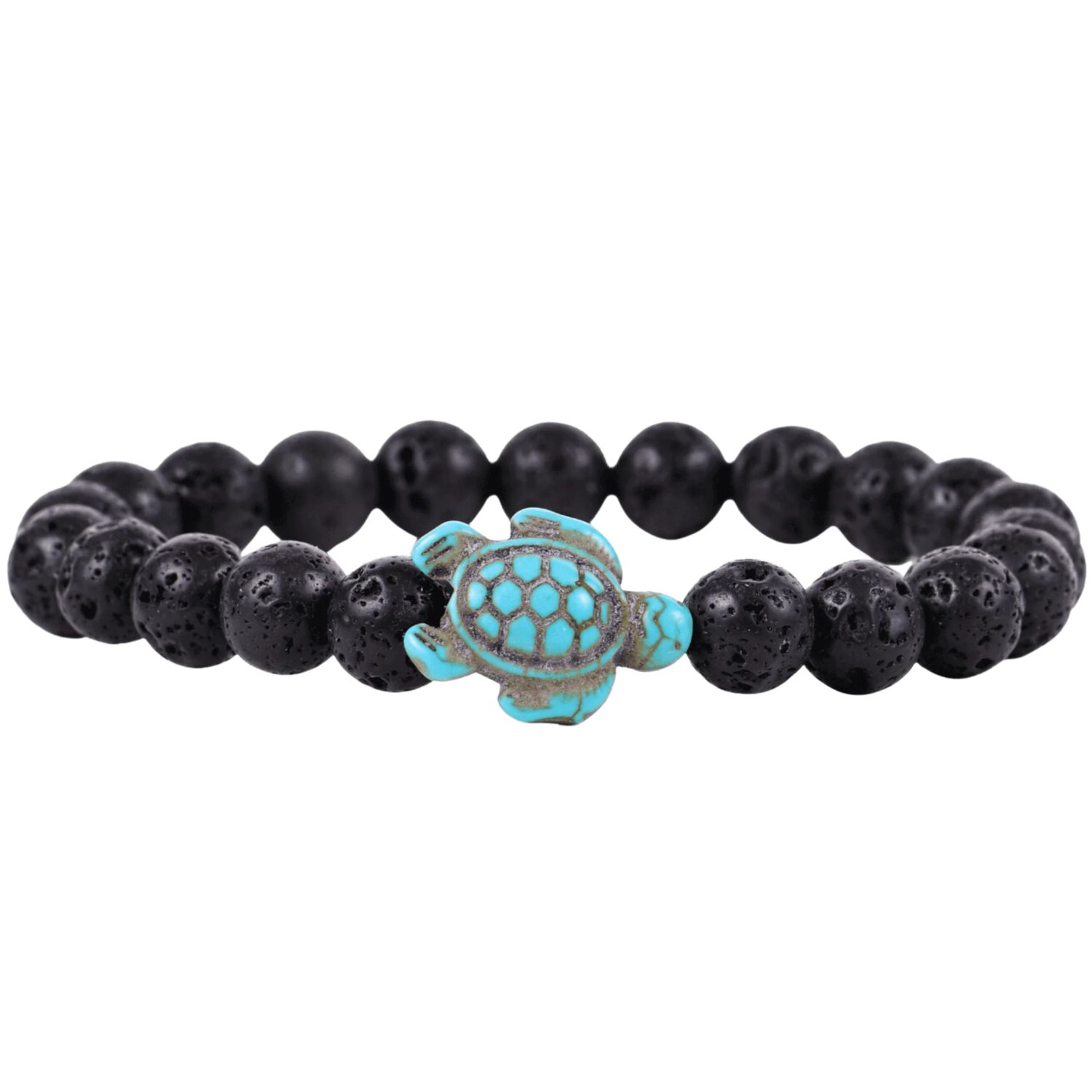 Sea Turtle Tracking Bracelet, Type: Lava Stone
