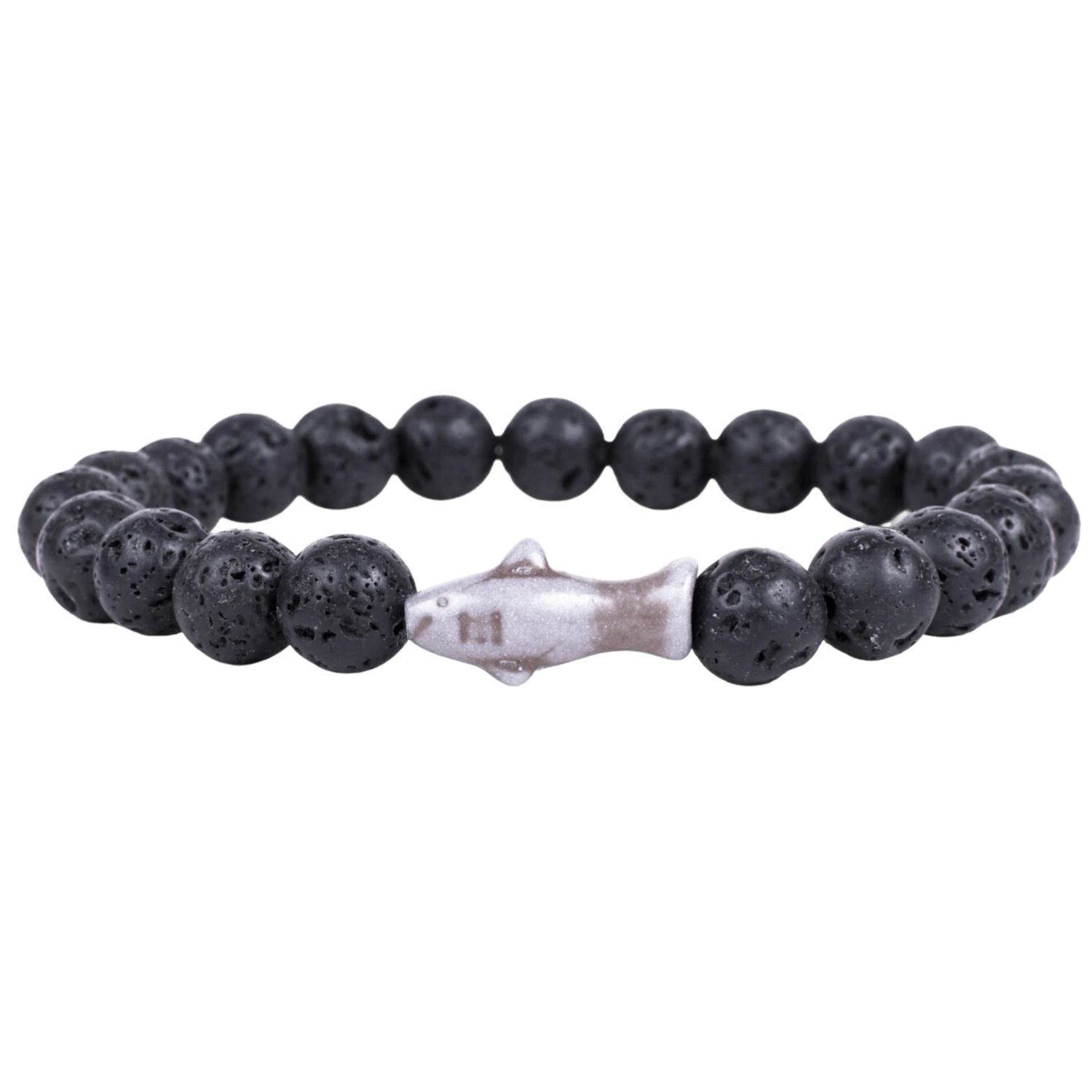 Shark Tracking Bracelet, Type: Lava Stone