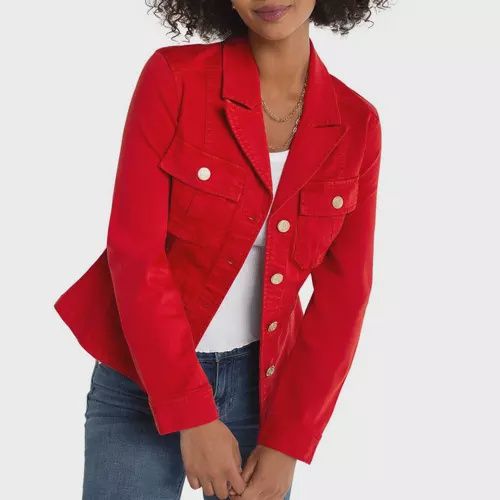 Liverpool Fire Brick Red Peplum Jacket