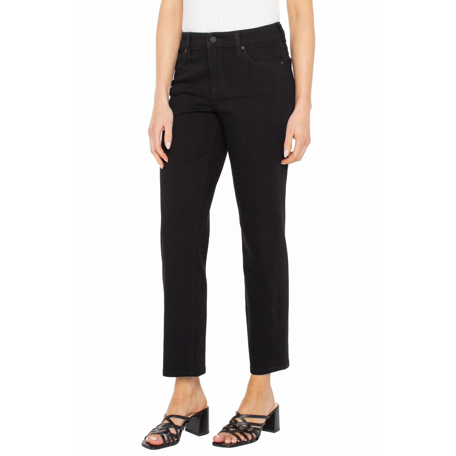 Liverpool Black Rinse Liv Relaxed Skinny Jeans