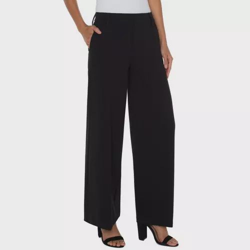Liverpool Black Kelsey Wide Leg Trousers