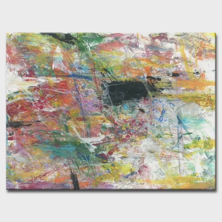 Technicolor Space Wrapped Canvas