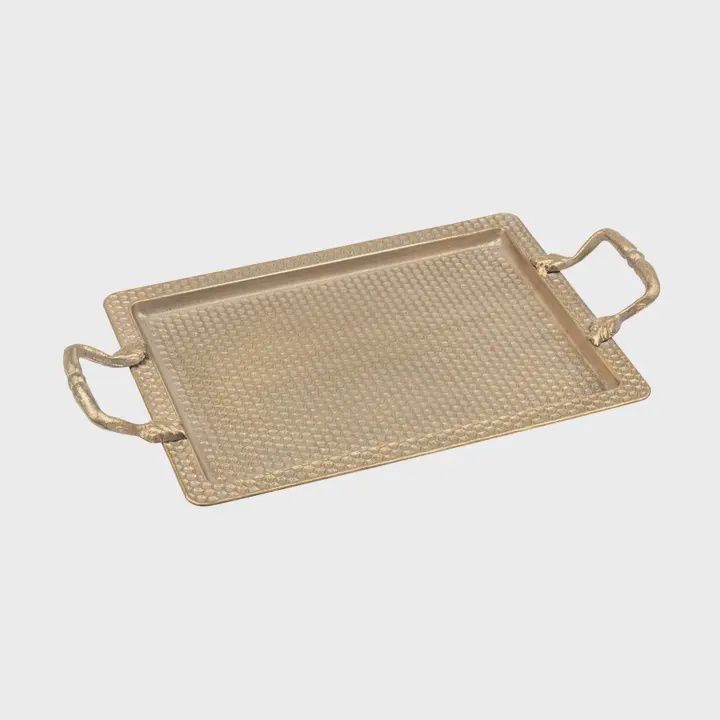 Rectangle Gold Handled Honeycomb Tray