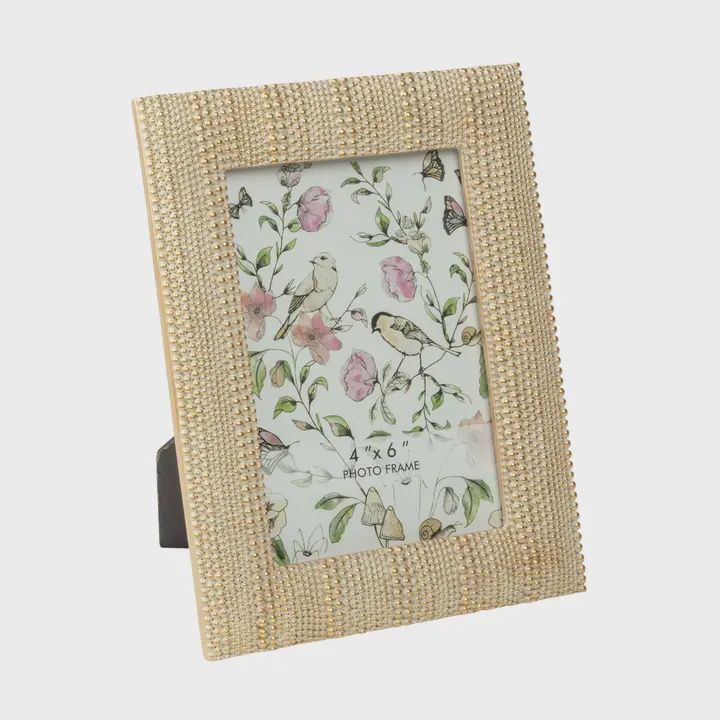 Gold Beaded 4" x 6" Frame