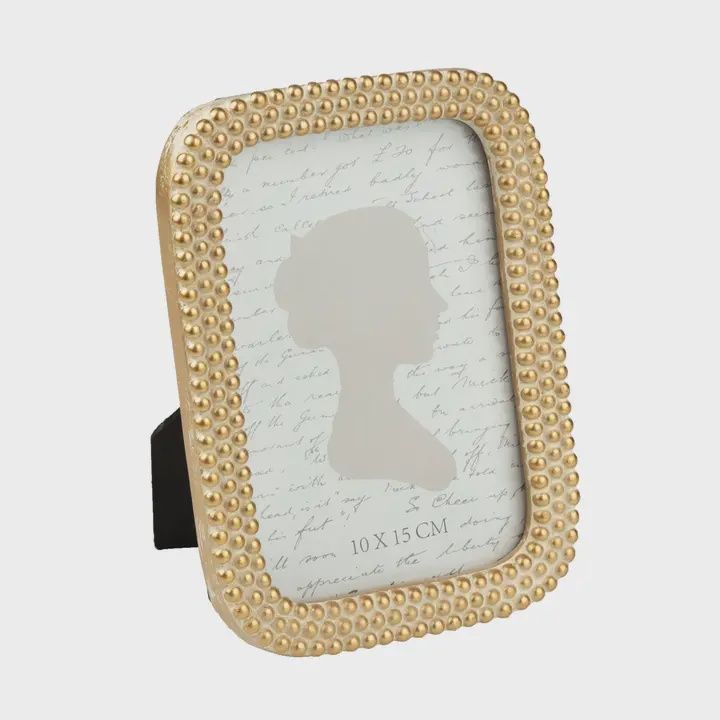Oval Gold Bead 4" x 6" Frame