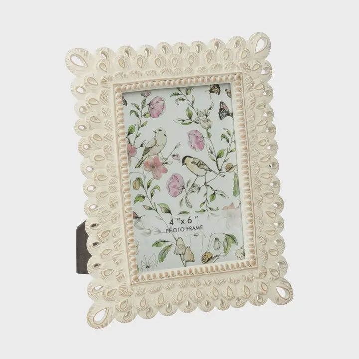 Loop Pattern White 4" x 6" Frame