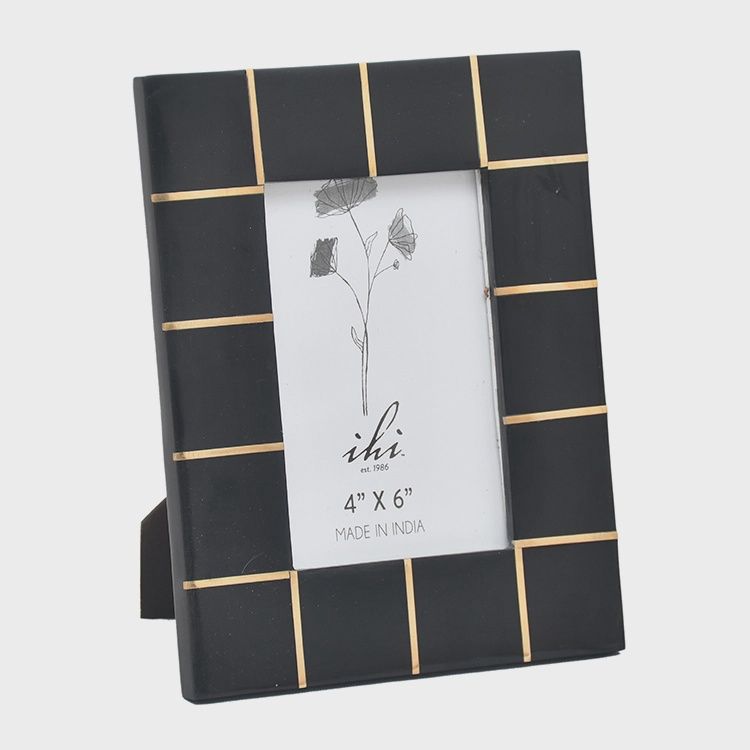 Black &amp; Gold Square 5" x 7" Frame