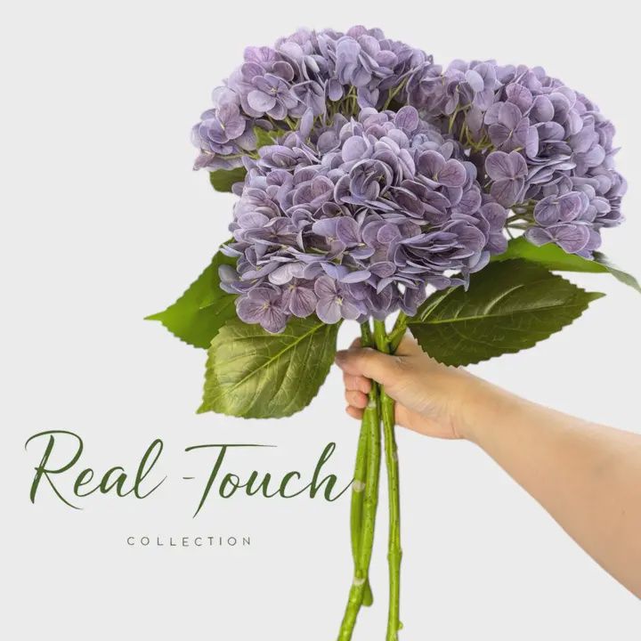 Grey Plum Large Bloom Realistic Hydrangea