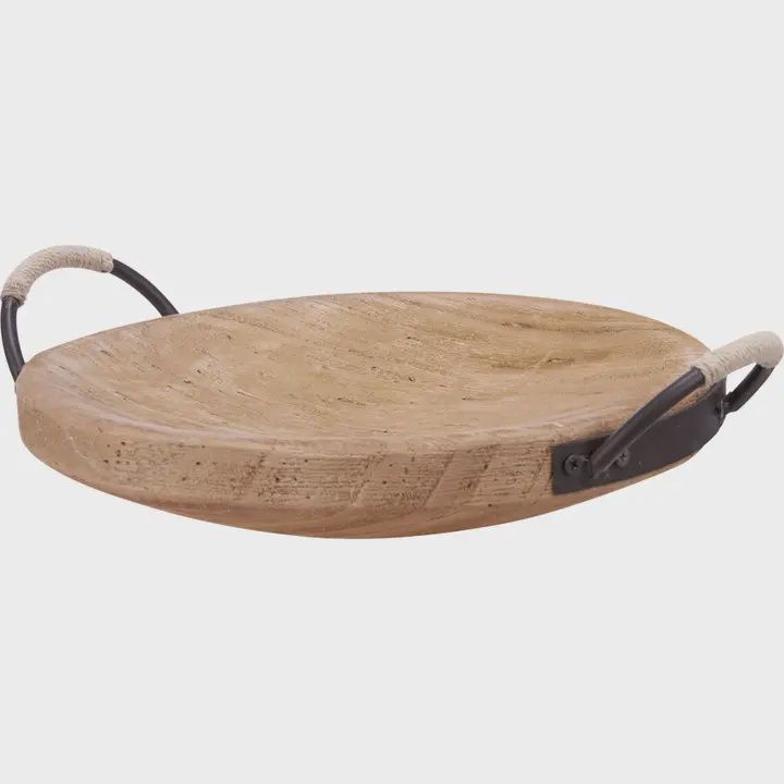Wood Bowl Handled Tray