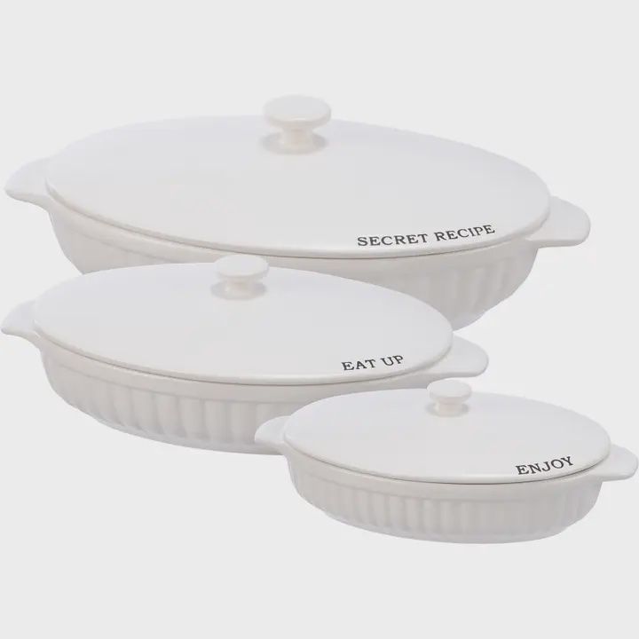 Ceramic White Casserole Dishes