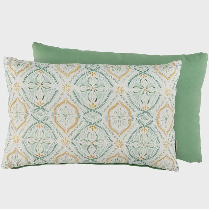 Green Beaded Long Pillow