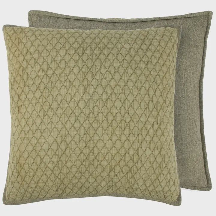 Diamond Green Square Pillow