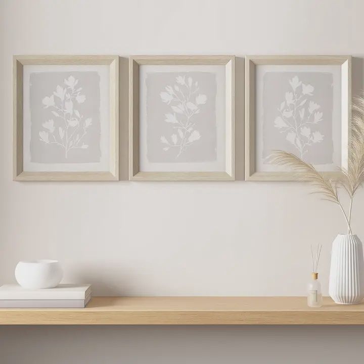 Farmhouse White Floral Framed Wall Art