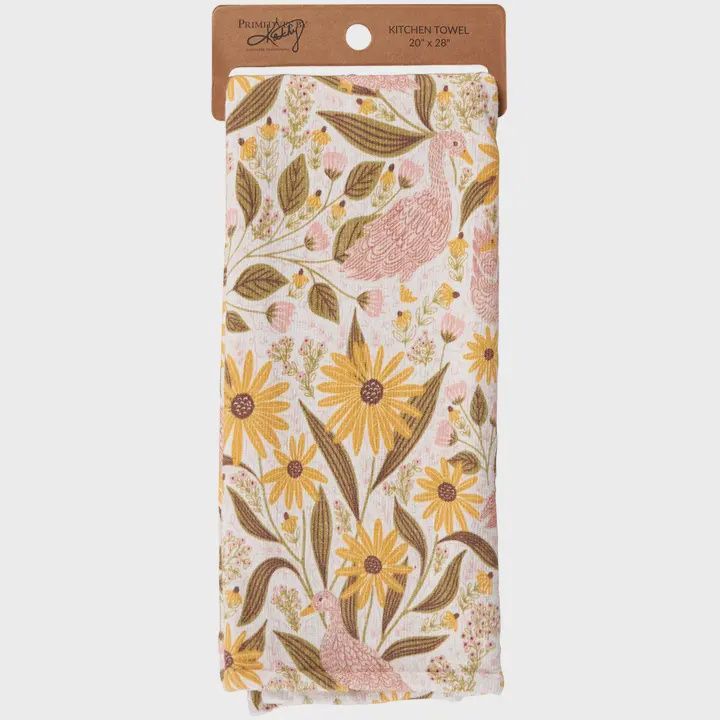 Goose Folk Art Kitchen Towel