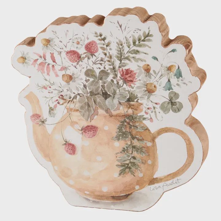 Wood Table Top Sitters Signs, Type: Teapot Shaped