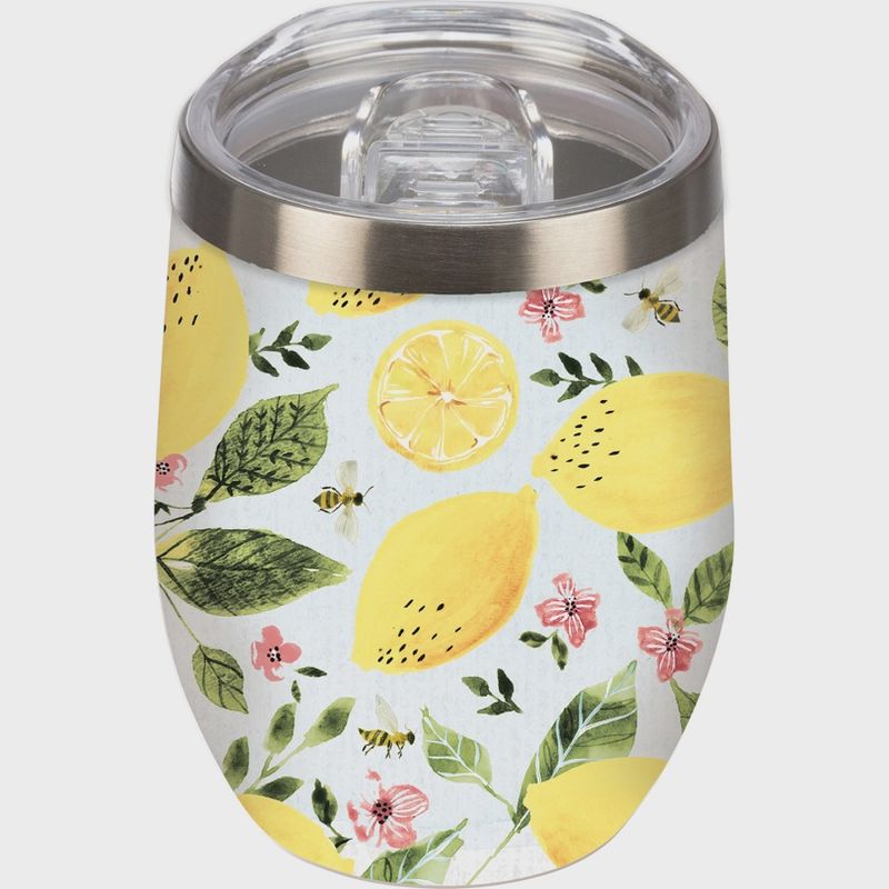 Summer Lemons Wine Tumbler