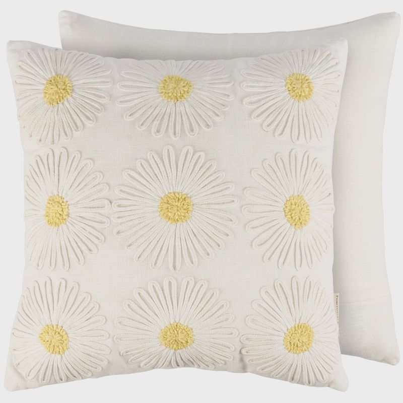 Crochet Daisies Pillow