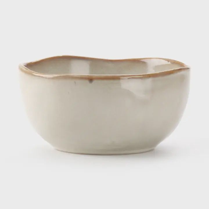 Vikko Stone &amp; Brown Rim Drift Bowl