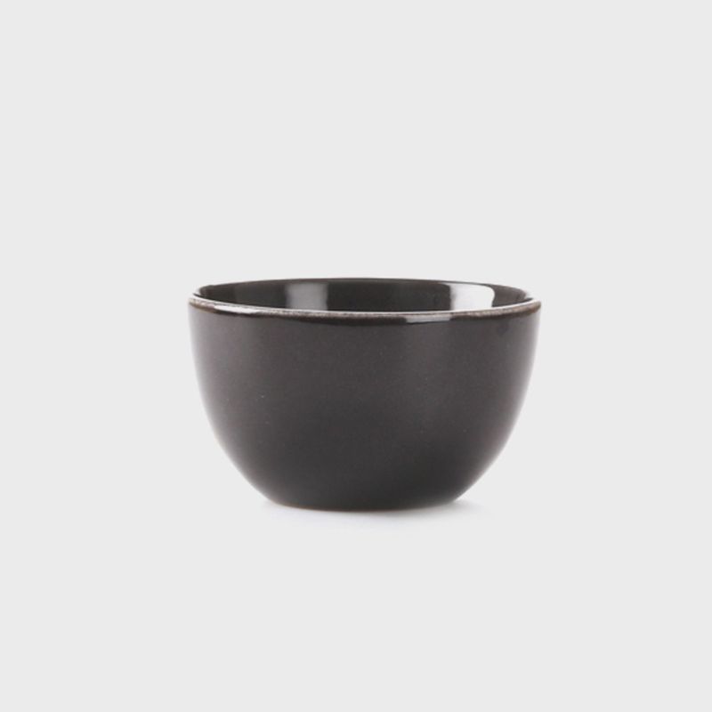 Vikko Haven Brown Rim Black Bowl