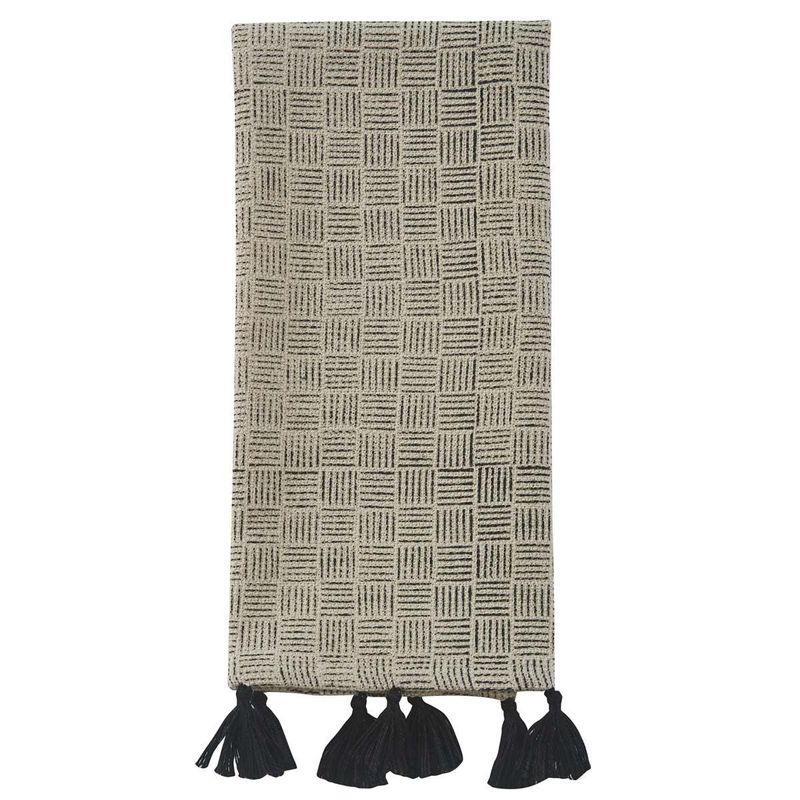Black/Natural Block Linens
