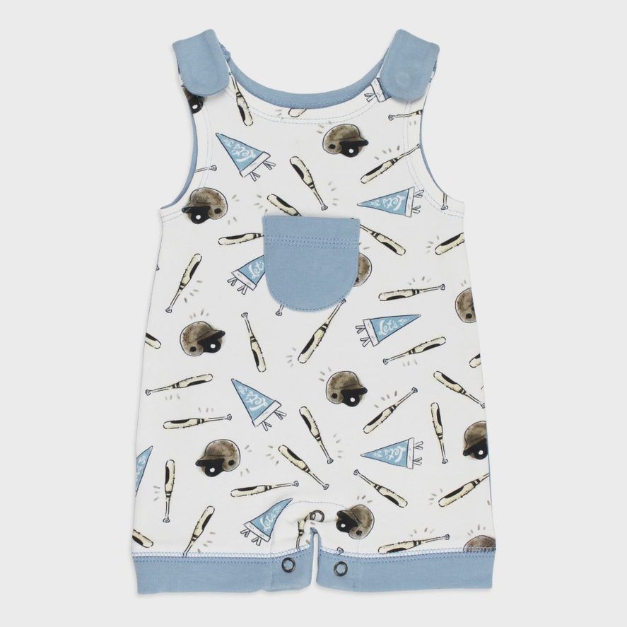 Baseball Blue &amp; White Romper