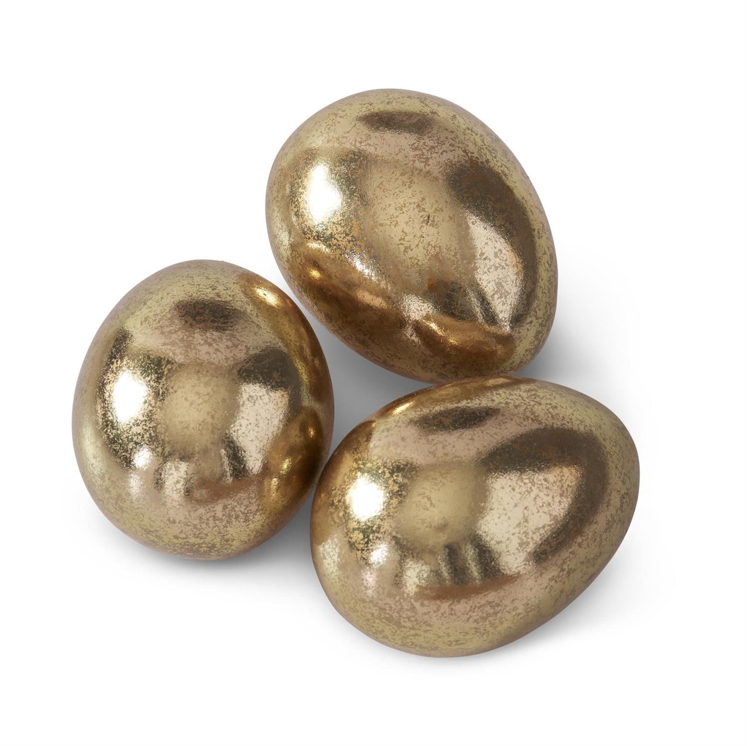 3" Gold Gilded Egg