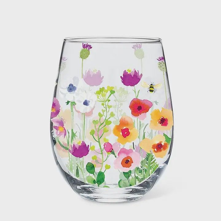 Bee &amp; Garden Stemless Wine Glass