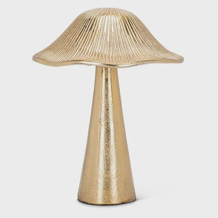 Gold Heavy Ribbed Mushroom Sitter