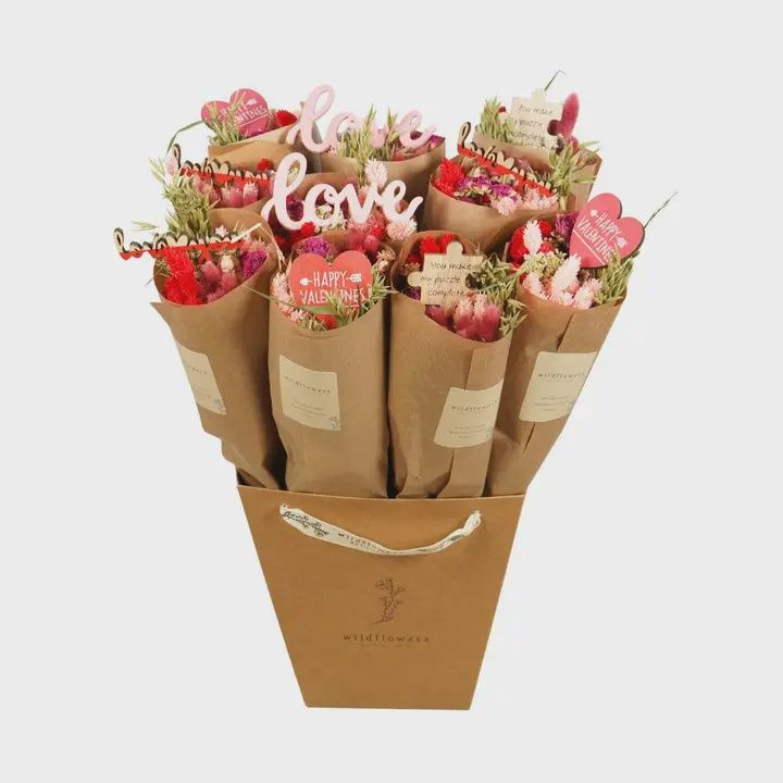 Valentine's Day Dried Flowers Bundle