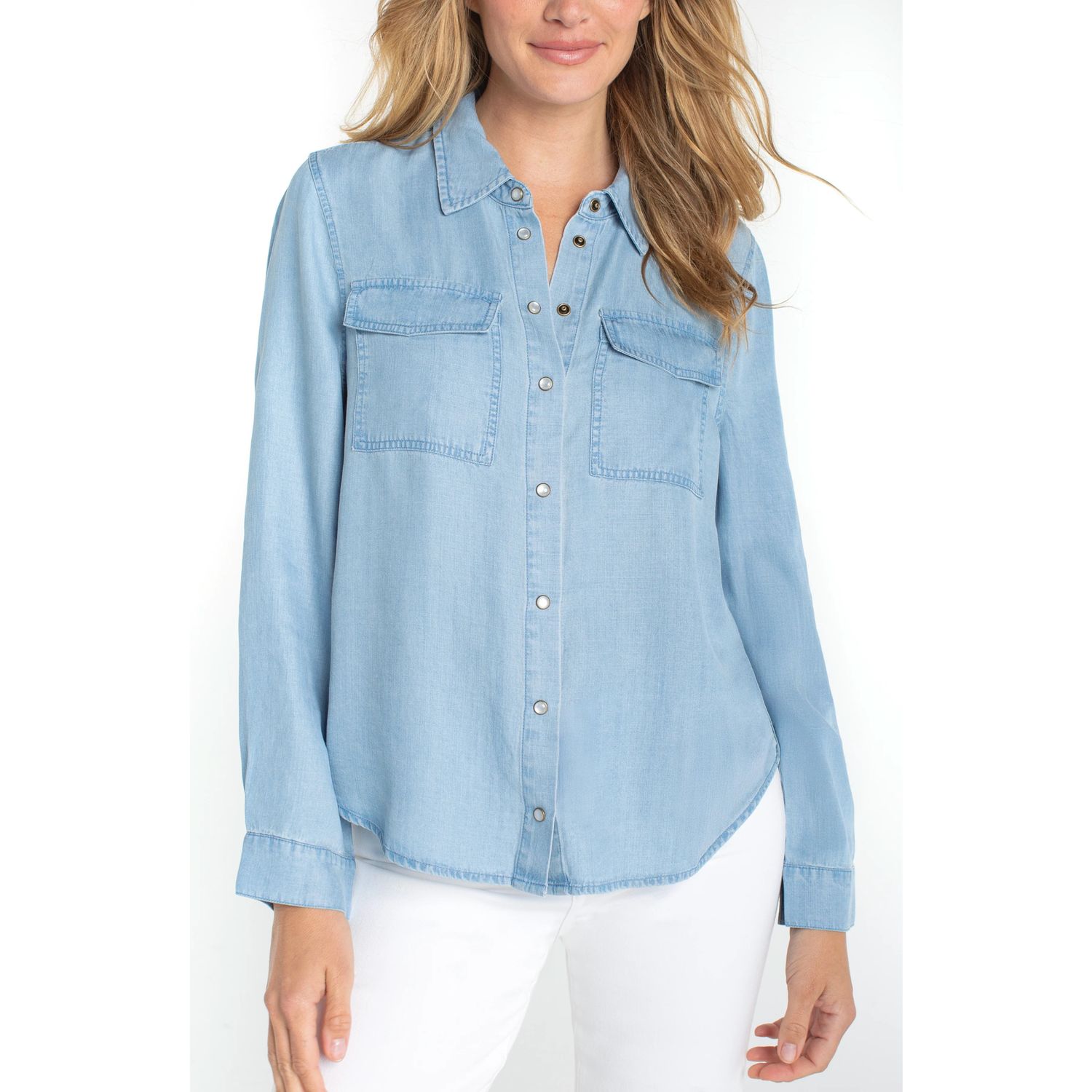 Liverpool Malibu Light Blue Button Up Shirt