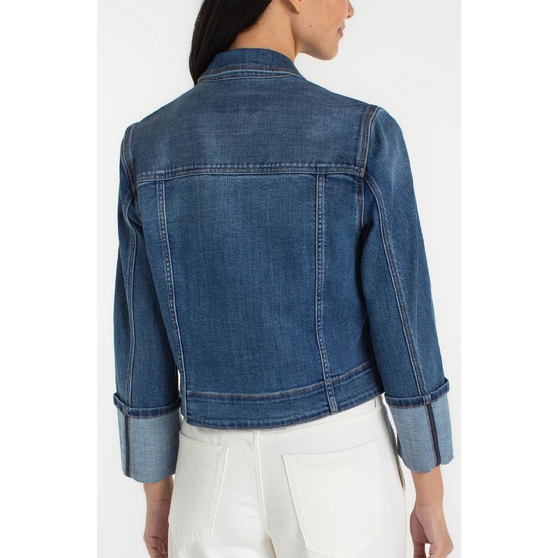 Liverpool West Ways Bracelet Length High Cuff Trucker Denim Jacket