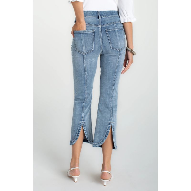 Liverpool Bryce Canyon Gia Glider Crop &amp; Tulip Back Slit Jean
