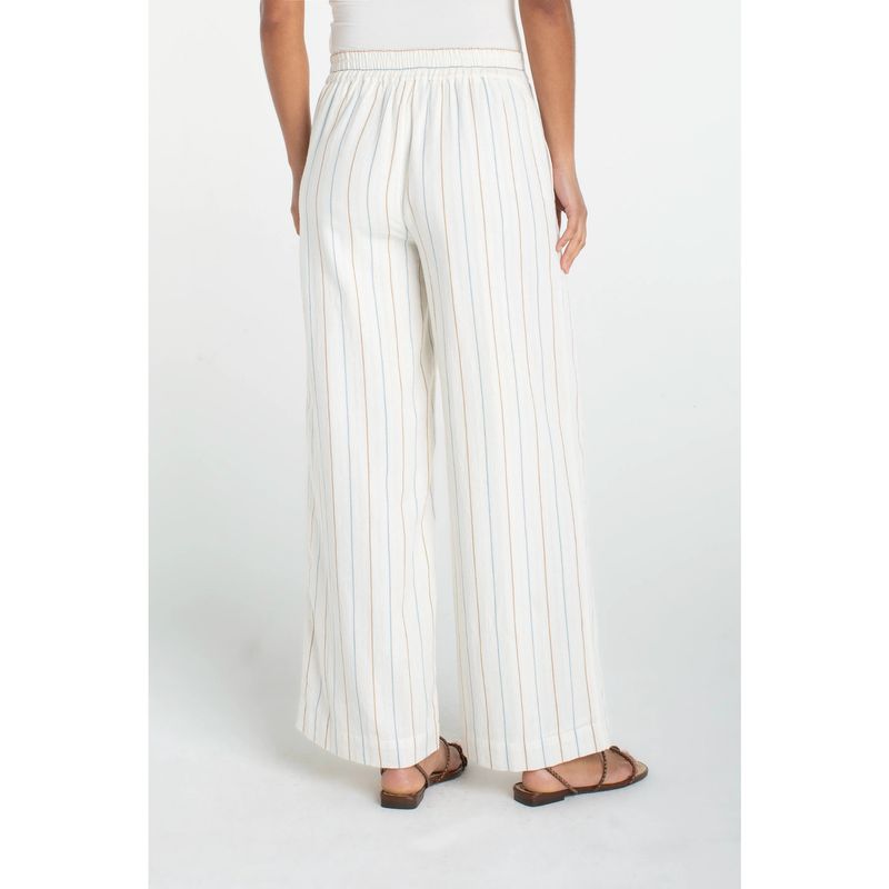 Liverpool Striped Woven Pull On Wide Leg Pant