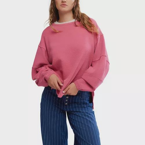 We The Free Hibiscus Pop Pink Total Eclipse Tee