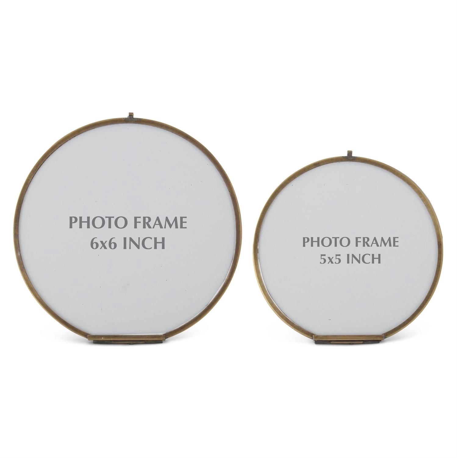 Round Gold Glass Frame
