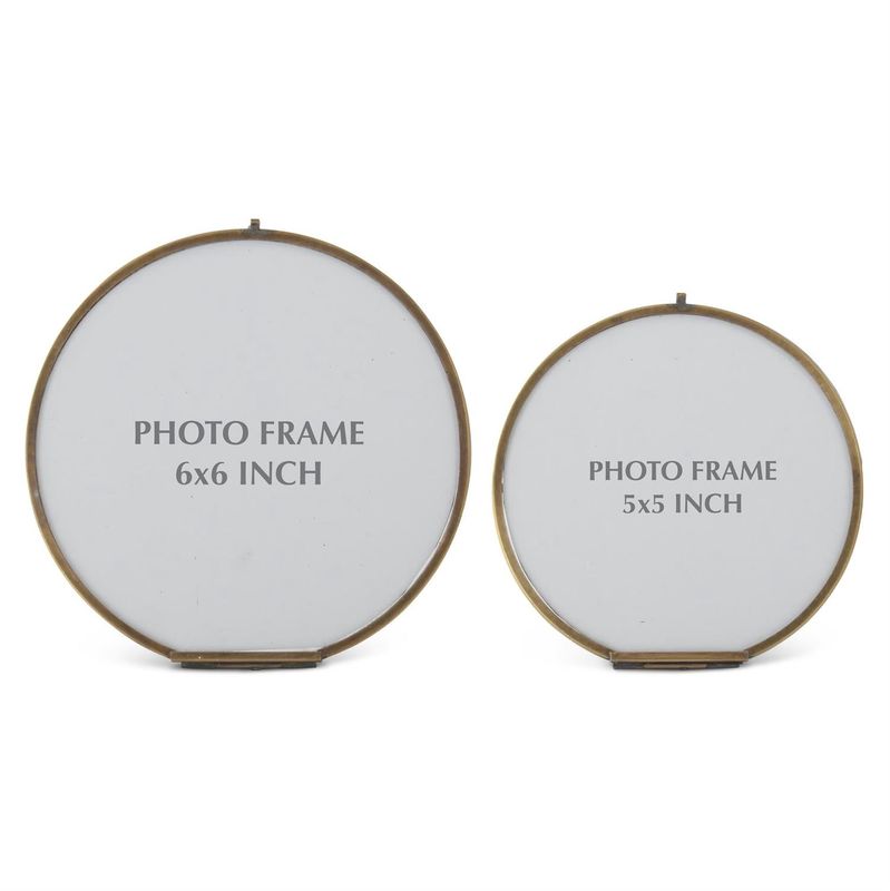 Round Gold Glass Frame