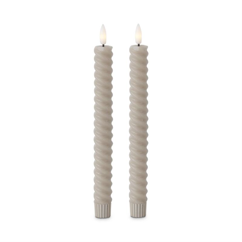 LED Set Of 2 Taper Candles