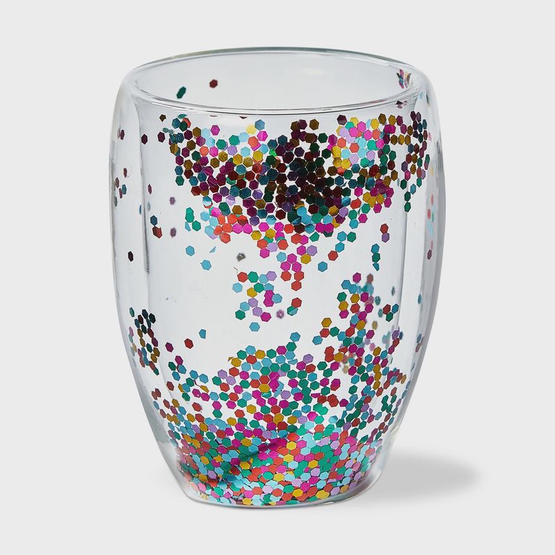 Confetti Double Wall Stemless Wine Glass